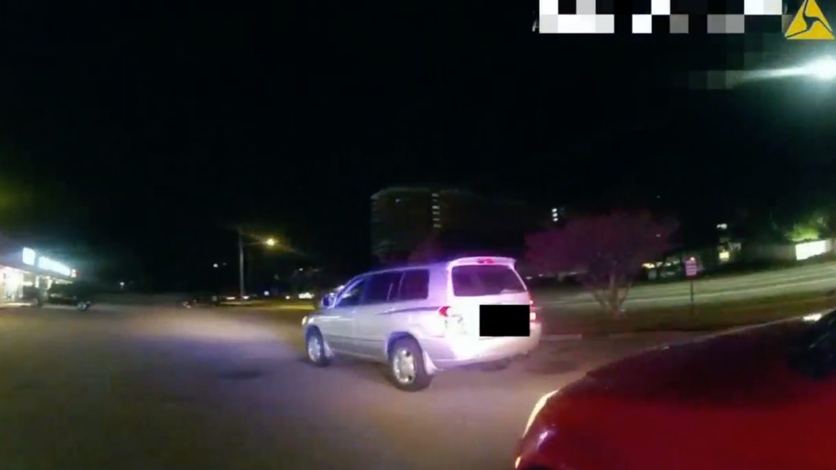 Police pulling over suspected DUI